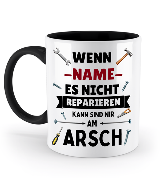 Humorvolle Tasse für Handwerker – Mit Namen personalisierbar - Schollys