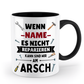 Humorvolle Tasse für Handwerker – Mit Namen personalisierbar - Schollys