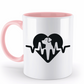 Tasse Herzschlag mit Hund im Herzen – liebevolles Design für Hundehalter (black) | Schollys - Schollys