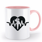Tasse Herzschlag mit Hund im Herzen – liebevolles Design für Hundehalter (black) | Schollys - Schollys