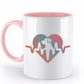 Tasse Herzschlag mit Hund im Herzen – liebevolles Design für Hundehalter (color) | Schollys (Kopie) - Schollys