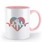 Tasse Herzschlag mit Hund im Herzen – liebevolles Design für Hundehalter (color) | Schollys (Kopie) - Schollys