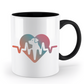 Tasse Herzschlag mit Hund im Herzen – liebevolles Design für Hundehalter (color) | Schollys (Kopie) - Schollys