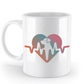 Tasse Herzschlag mit Hund im Herzen – liebevolles Design für Hundehalter (color) | Schollys (Kopie) - Schollys