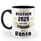 Tasse Rentnerin - eine echte Legende geht in Rente - personalisiert mit Jahrgang oder Name - Schollys