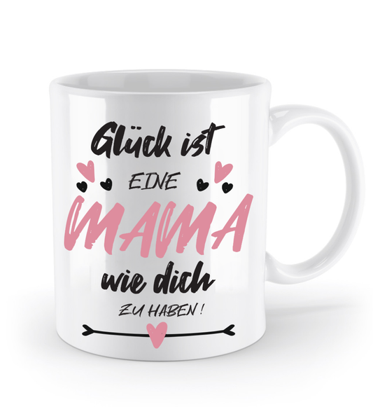 Tasse mit Spruch - "Glück ist eine Mama wie dich zu haben!" - Geschenktasse, Geschenkidee, Fototasse