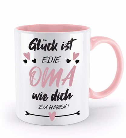 Tasse mit Spruch - "Glück ist eine Oma wie dich zu haben!" - Geschenktasse, Geschenkidee, Fototasse