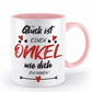 Tasse mit Spruch - "Glück ist einen Onkel wie dich zu haben!" - Geschenktasse, Geschenkidee, Fototasse