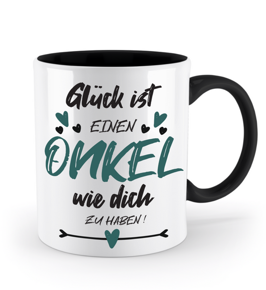 Tasse mit Spruch - "Glück ist einen Onkel wie dich zu haben!" - Geschenktasse, Geschenkidee, Fototasse