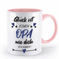 Tasse mit Spruch - "Glück ist einen Opa wie dich zu haben!" - Geschenktasse, Geschenkidee, Fototasse
