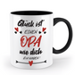 Tasse mit Spruch - "Glück ist einen Opa wie dich zu haben!" - Geschenktasse, Geschenkidee, Fototasse