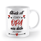 Tasse mit Spruch - "Glück ist einen Opa wie dich zu haben!" - Geschenktasse, Geschenkidee, Fototasse