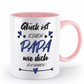 Tasse mit Spruch - "Glück ist einen Papa wie dich zu haben!" - Geschenktasse, Geschenkidee, Fototasse - Schollys