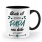 Tasse mit Spruch - "Glück ist einen Papa wie dich zu haben!" - Geschenktasse, Geschenkidee, Fototasse - Schollys
