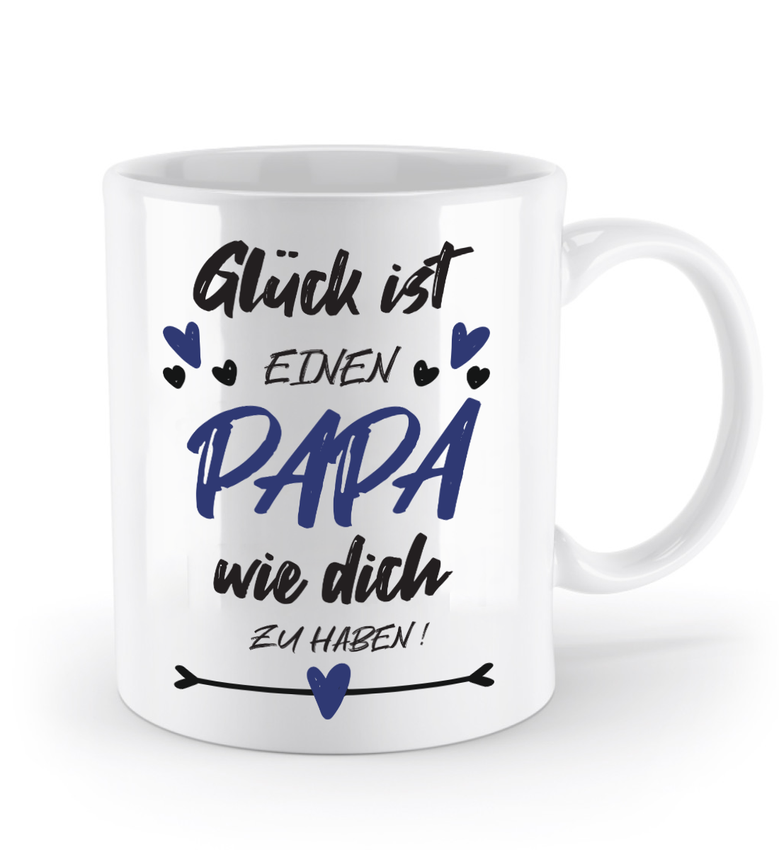 Tasse mit Spruch - "Glück ist einen Papa wie dich zu haben!" - Geschenktasse, Geschenkidee, Fototasse - Schollys