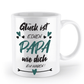 Tasse mit Spruch - "Glück ist einen Papa wie dich zu haben!" - Geschenktasse, Geschenkidee, Fototasse - Schollys