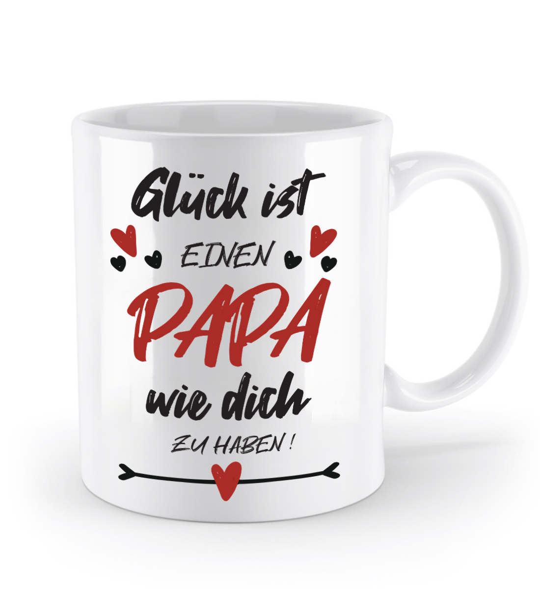 Tasse mit Spruch - "Glück ist einen Papa wie dich zu haben!" - Geschenktasse, Geschenkidee, Fototasse - Schollys