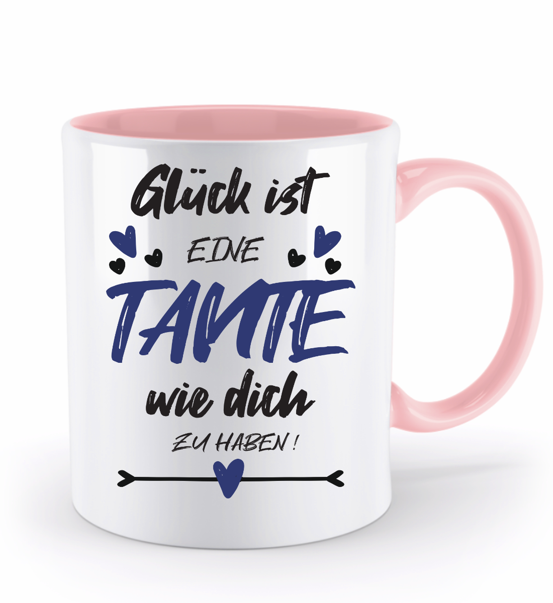Tasse mit Spruch - "Glück ist eine Tante wie dich zu haben!" - Geschenktasse, Geschenkidee, Fototasse - Schollys