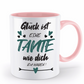 Tasse mit Spruch - "Glück ist eine Tante wie dich zu haben!" - Geschenktasse, Geschenkidee, Fototasse - Schollys