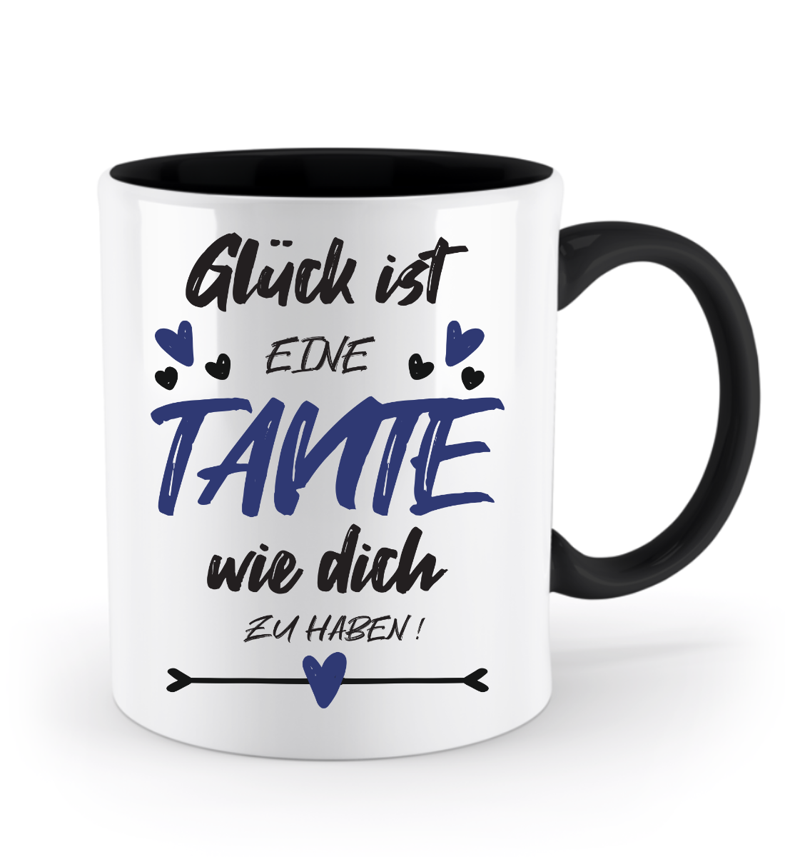 Tasse mit Spruch - "Glück ist eine Tante wie dich zu haben!" - Geschenktasse, Geschenkidee, Fototasse - Schollys