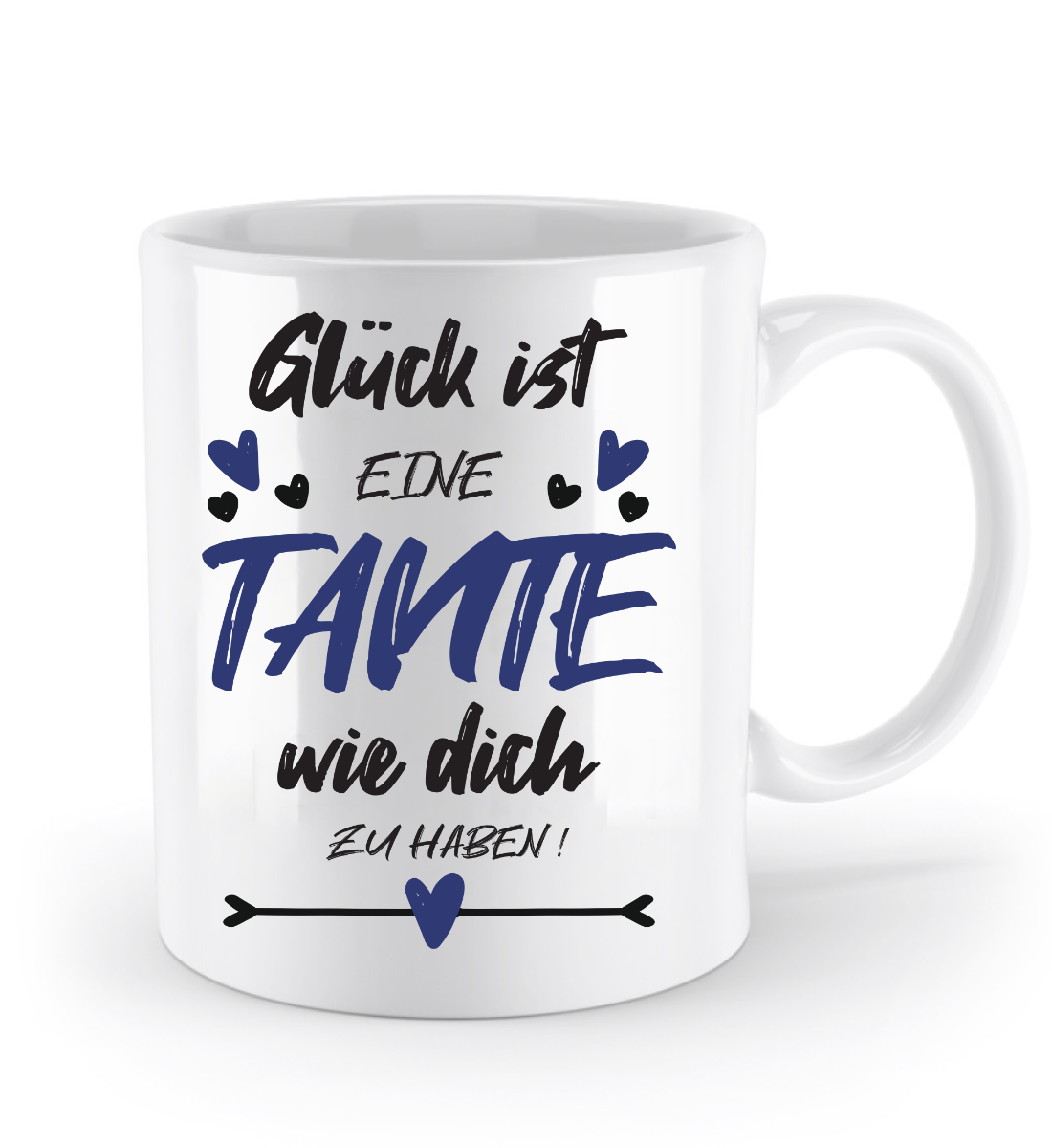 Tasse mit Spruch - "Glück ist eine Tante wie dich zu haben!" - Geschenktasse, Geschenkidee, Fototasse - Schollys