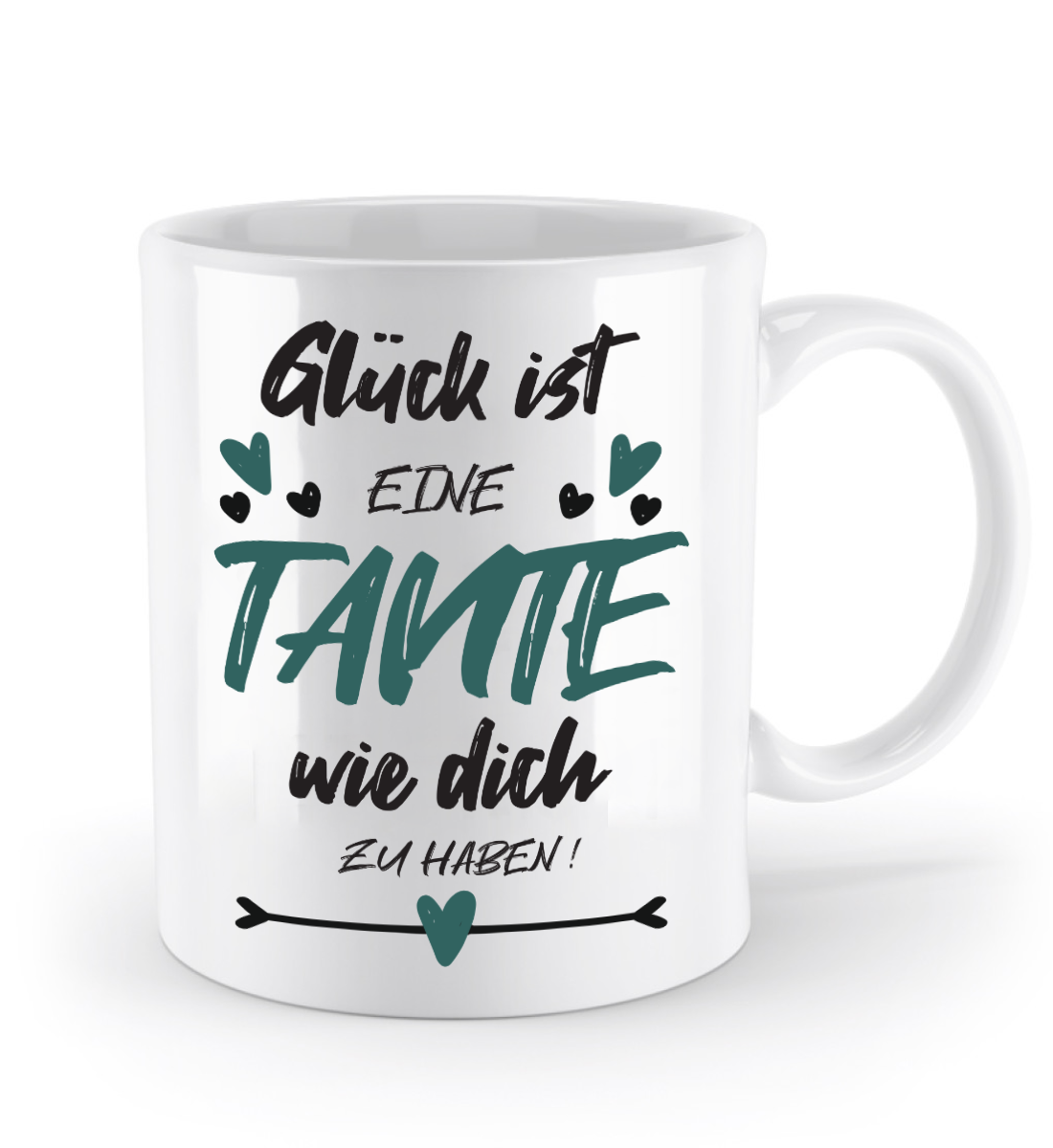 Tasse mit Spruch - "Glück ist eine Tante wie dich zu haben!" - Geschenktasse, Geschenkidee, Fototasse - Schollys