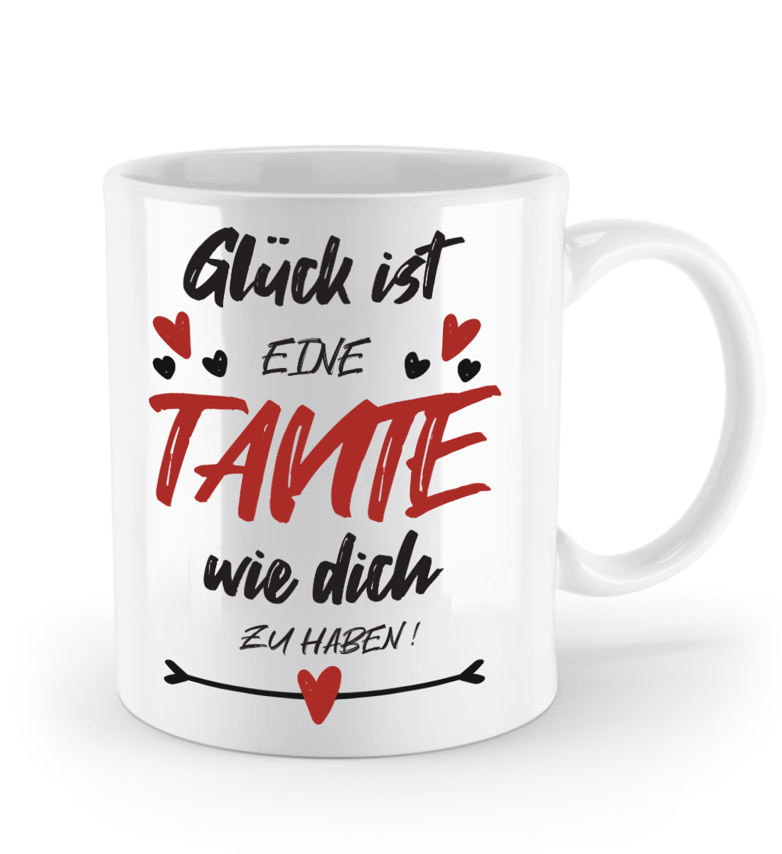 Tasse mit Spruch - "Glück ist eine Tante wie dich zu haben!" - Geschenktasse, Geschenkidee, Fototasse - Schollys