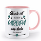 Tasse mit Spruch - "Glück ist einen Uropa wie dich zu haben!" - Geschenktasse, Geschenkidee, Fototasse
