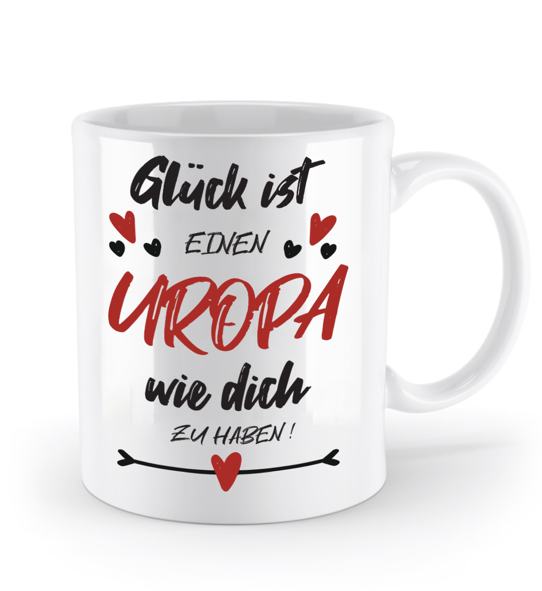 Tasse mit Spruch - "Glück ist einen Uropa wie dich zu haben!" - Geschenktasse, Geschenkidee, Fototasse