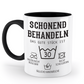 Geburtstagstasse mit Spruch – „Schonend behandeln, das gute Stück ist [Alter]“
