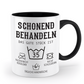 Geburtstagstasse mit Spruch – „Schonend behandeln, das gute Stück ist [Alter]“