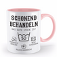Geburtstagstasse mit Spruch – „Schonend behandeln, das gute Stück ist [Alter]“