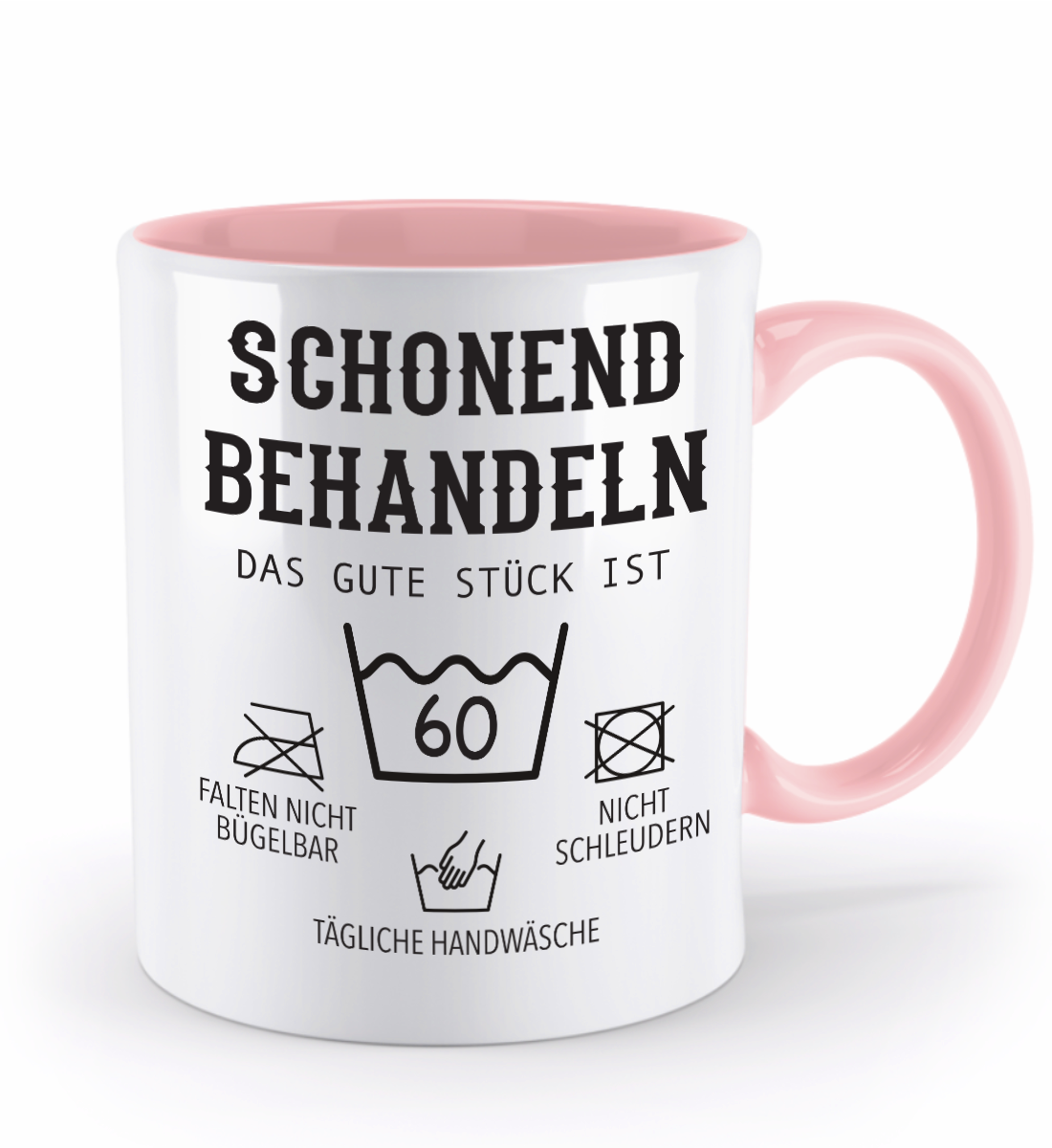 Geburtstagstasse mit Spruch – „Schonend behandeln, das gute Stück ist [Alter]“