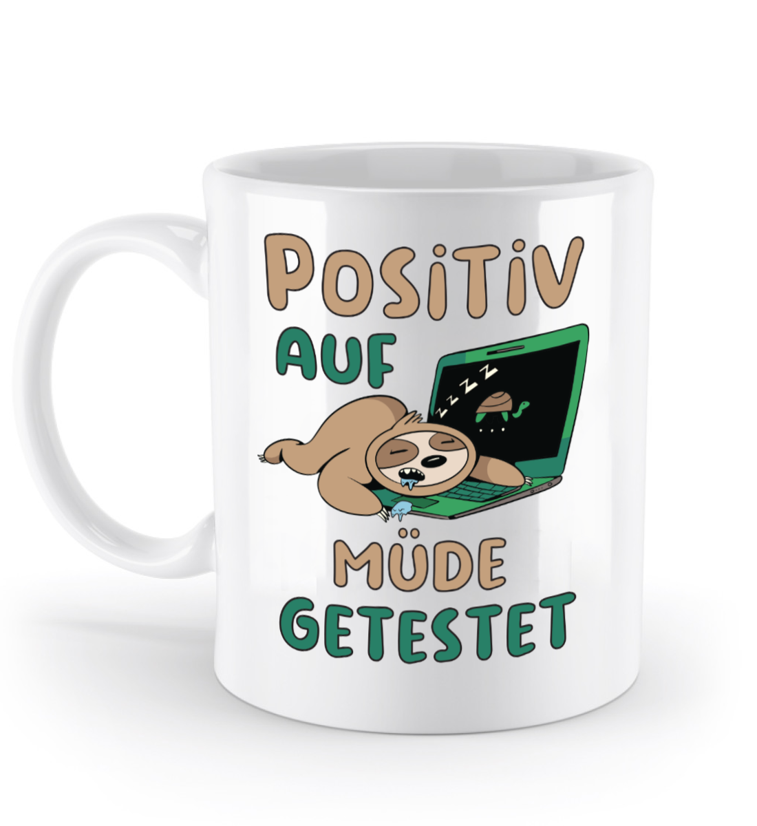 Tasse Faultier  – "positiv auf müde getestet" | Schollys - Schollys