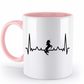 Tasse Einhorn mit Herzschlag – personalisierbar mit Namen für kleine & große Träumer | Schollys - Schollys