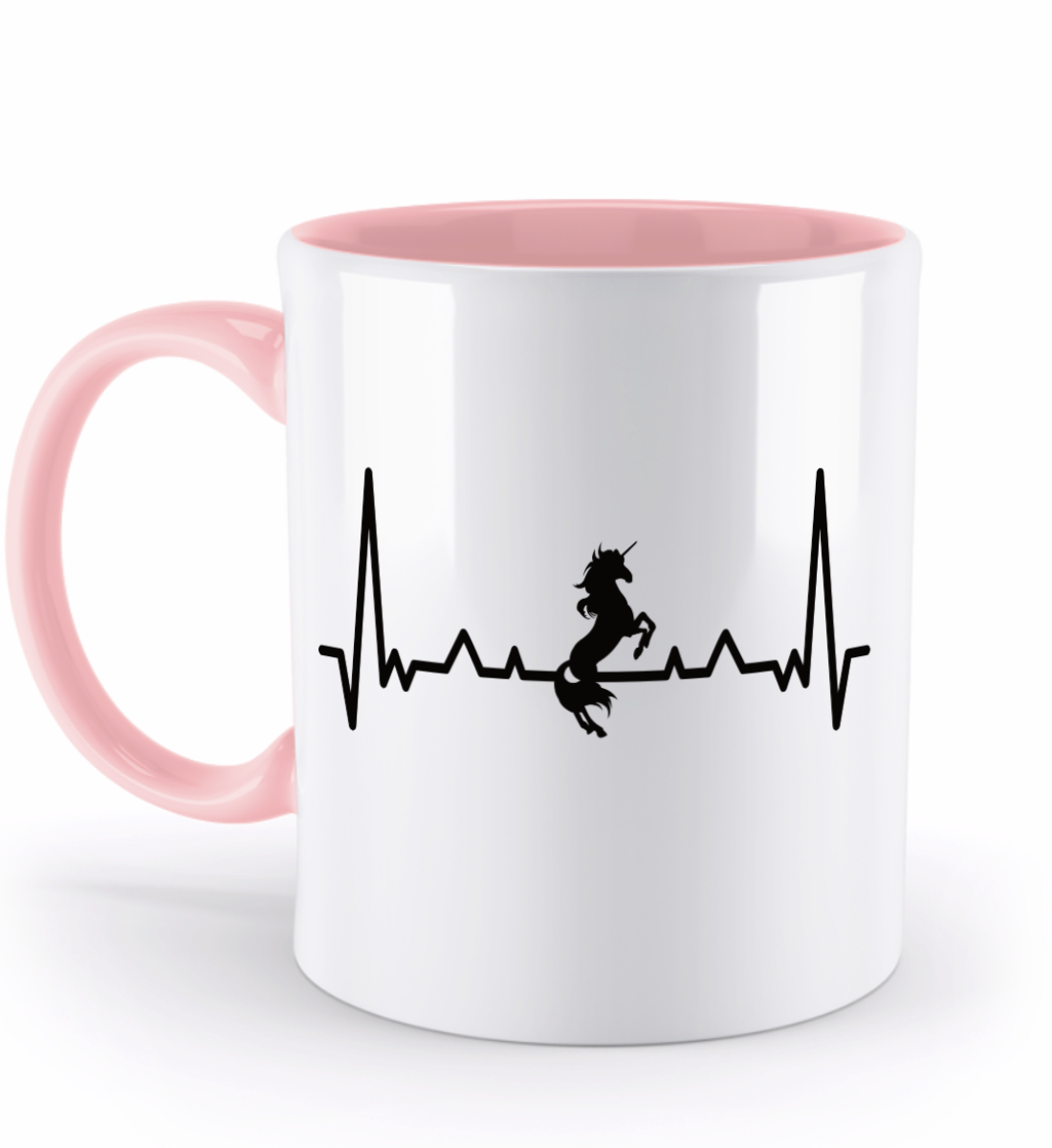 Tasse Einhorn mit Herzschlag – personalisierbar mit Namen für kleine & große Träumer | Schollys - Schollys
