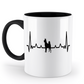 Tasse personalisiert mit Herzschlag und Hundesilhouette – Geschenk für Hundehalter mit Namen | Schollys - Schollys