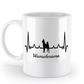 Tasse personalisiert mit Herzschlag und Hundesilhouette – Geschenk für Hundehalter mit Namen | Schollys - Schollys