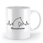 Tasse mit Herzschlag und Pferdekopf – personalisierbar mit Namen für Pferdeliebhaber | Schollys - Schollys