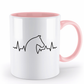 Tasse mit Herzschlag und Pferdekopf – personalisierbar mit Namen für Pferdeliebhaber | Schollys - Schollys
