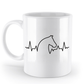 Tasse mit Herzschlag und Pferdekopf – personalisierbar mit Namen für Pferdeliebhaber | Schollys - Schollys