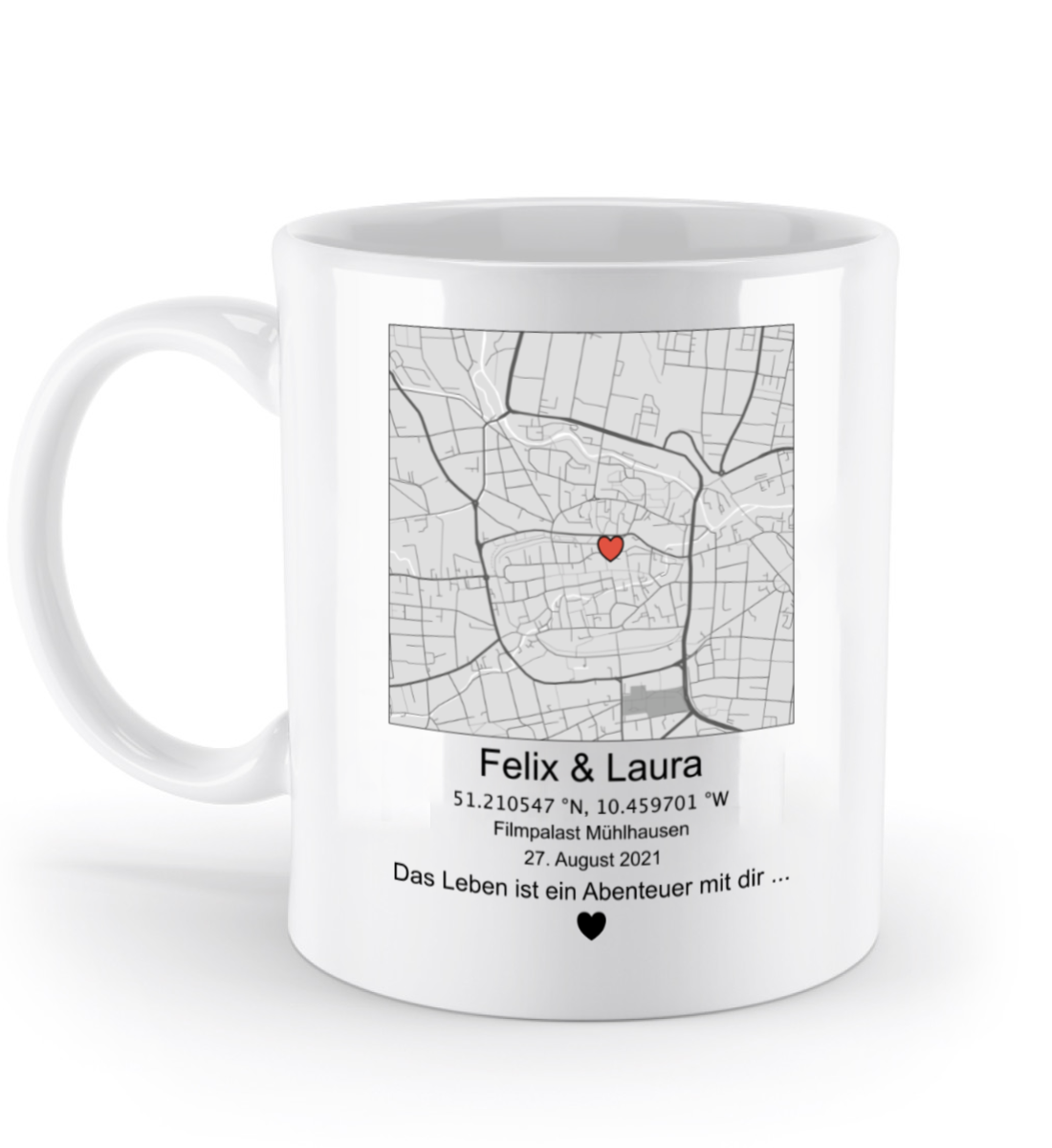 Valentinstag Tasse mit personalisierter Karte| Schollys