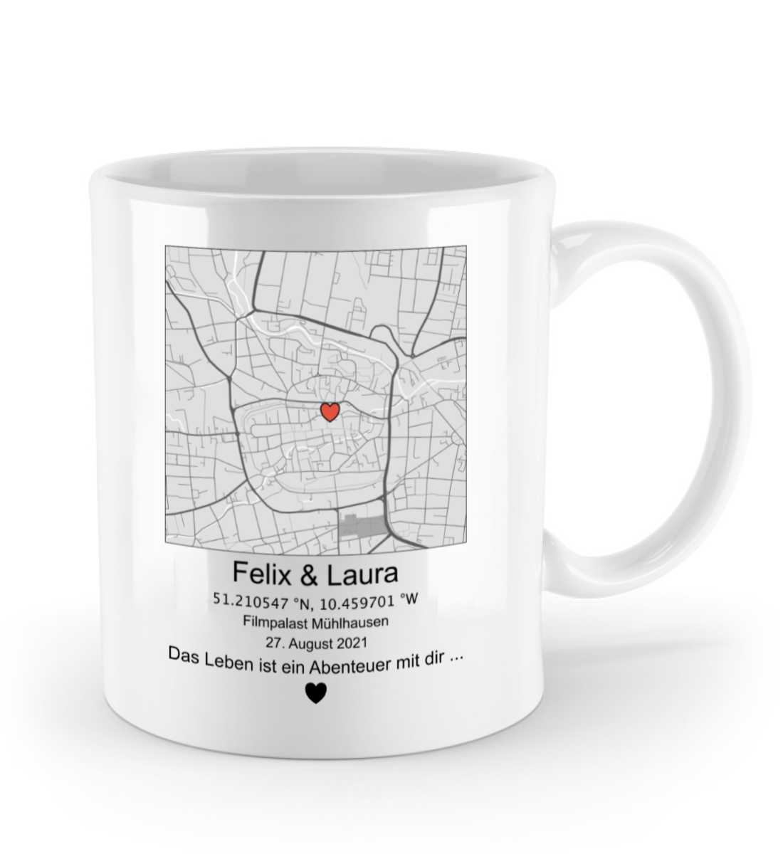 Valentinstag Tasse mit personalisierter Karte| Schollys
