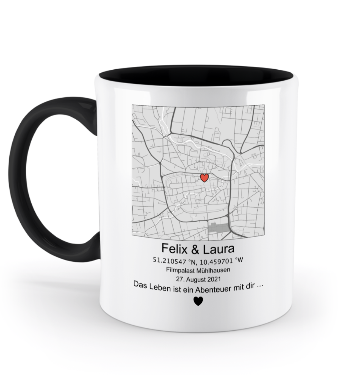 Valentinstag Tasse mit personalisierter Karte| Schollys