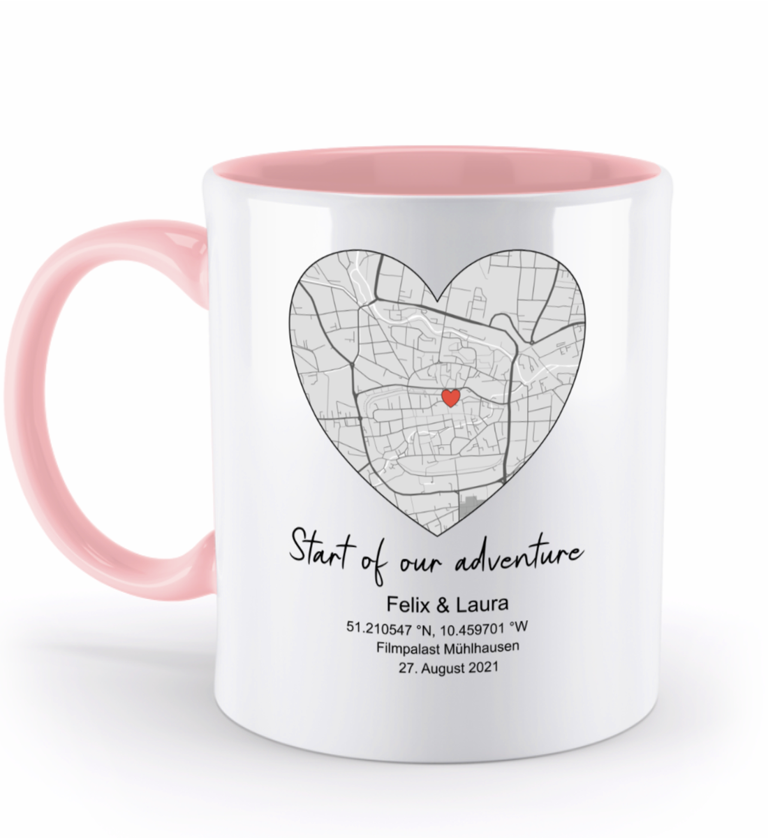 Valentinstag Tasse mit personalisierter Karte| Schollys