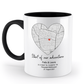 Valentinstag Tasse mit personalisierter Karte| Schollys