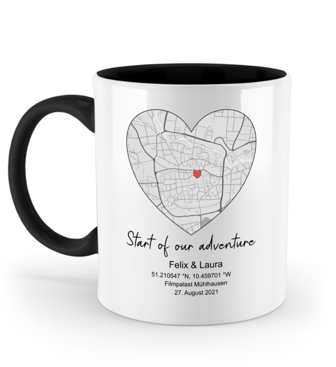 Valentinstag Tasse mit personalisierter Karte| Schollys