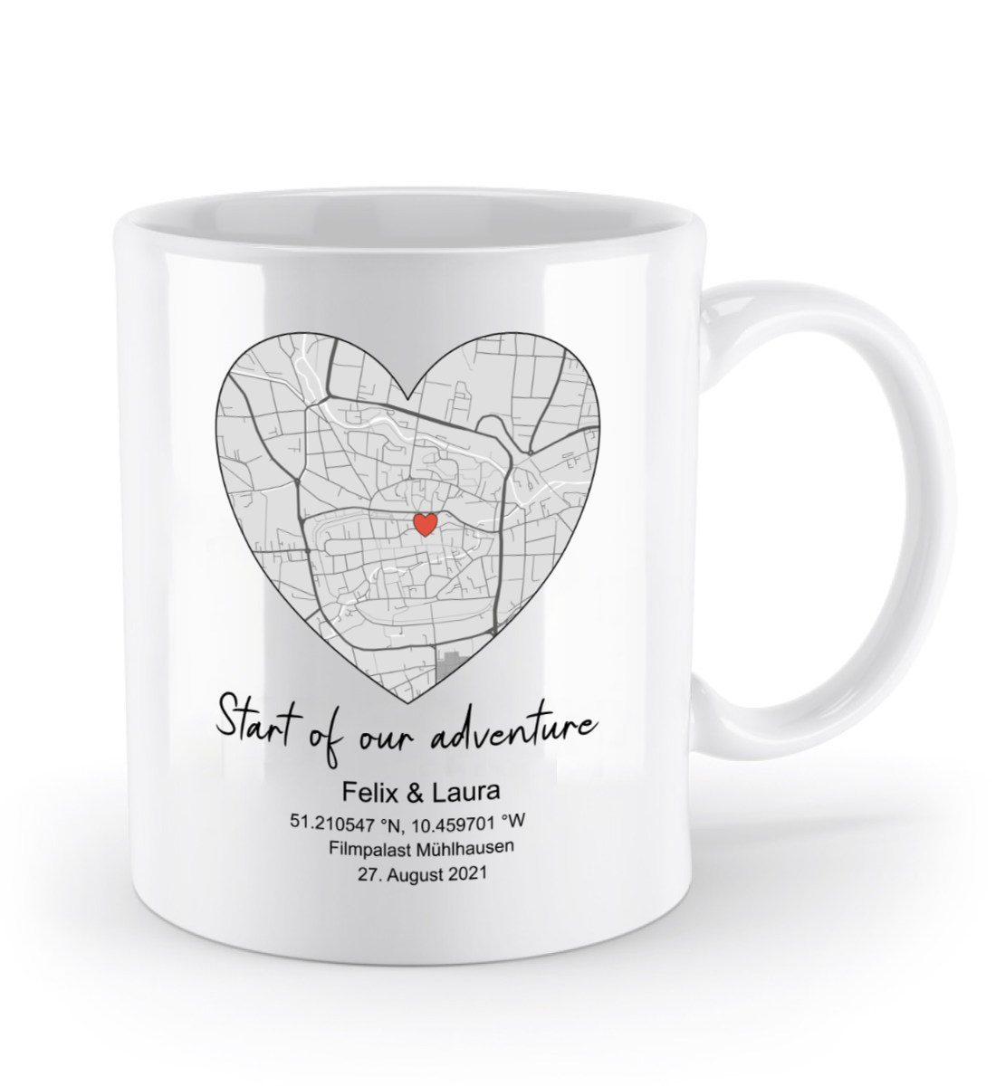 Valentinstag Tasse mit personalisierter Karte| Schollys