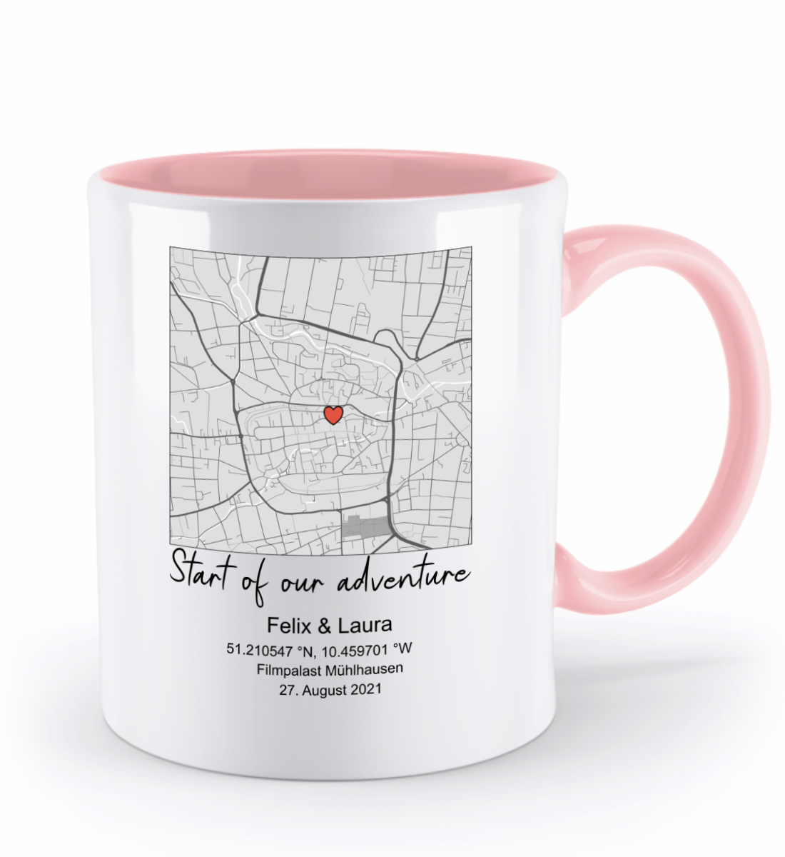Valentinstag Tasse mit personalisierter Karte| Schollys