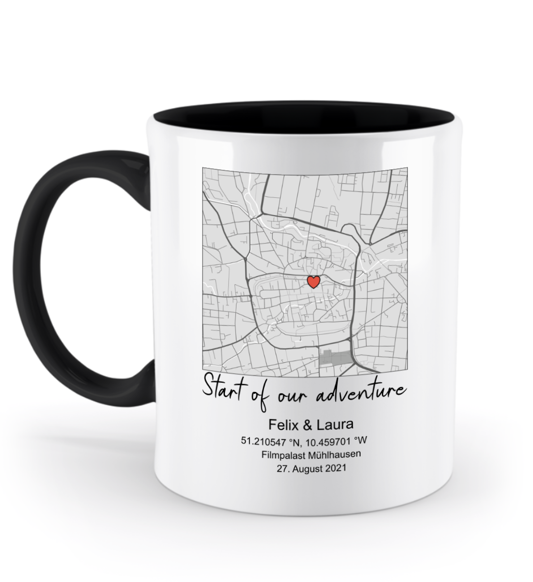 Valentinstag Tasse mit personalisierter Karte| Schollys